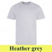 JC001 COOL T - Unisex környakú póló szublimáláshoz heather grey